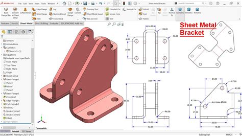 how to draw a metal stud bracket solidworks|l shaped bracket solidworks.